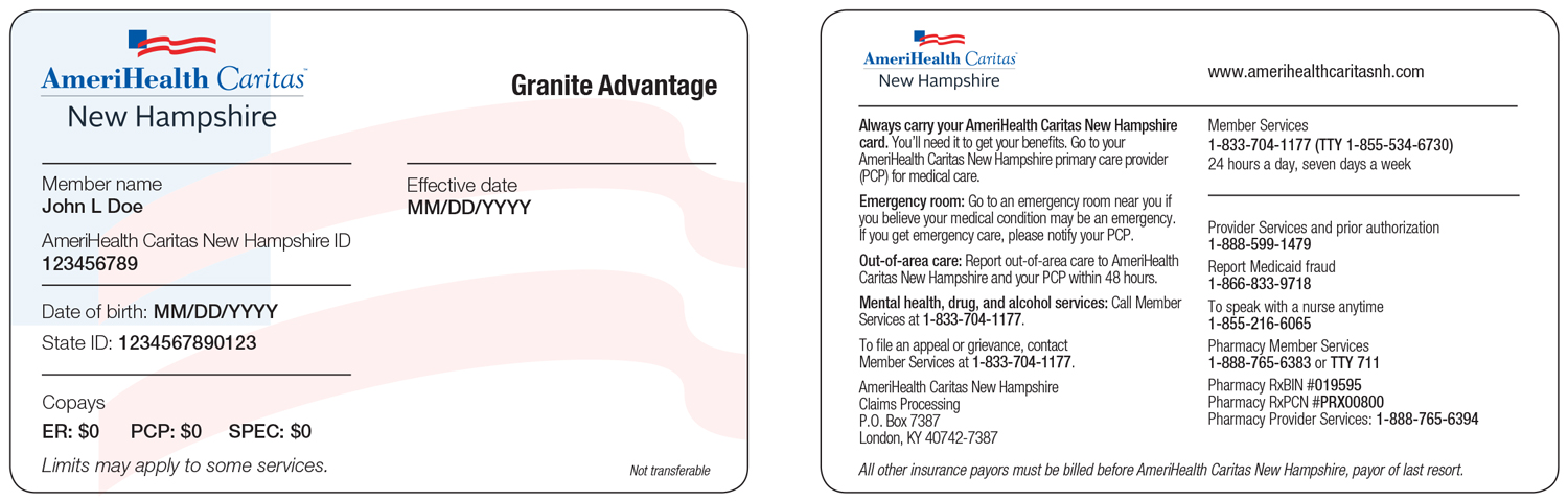 Granite Advantage Member ID Card